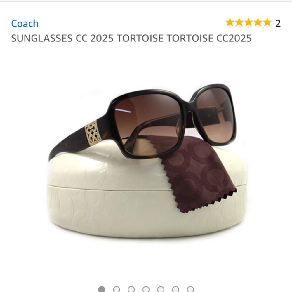 Rare designer Coach Tortoise Sun Glasses - Picture 5 of 6